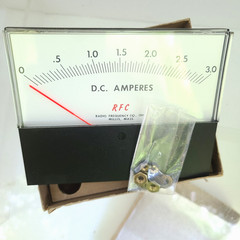 RFC A 2345 DC AMPERES Rectangular Panel Meter 0-3 – Width 5″ Height 3″ NOS