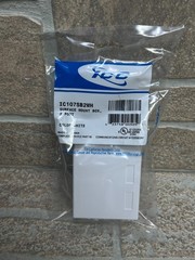 ICC SURFACE MOUNT BOX, 2-PORT, White IC107BC2WH NEW