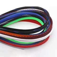 20mm Width Coloured PET Expandable Braid Sleeving Cable Wire Sleeve Sheath Dense
