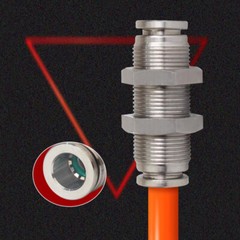Pneumatic Bulkhead Connector Stainless Steel/Copper Nickel Plated Push Fitting