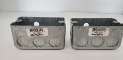 STEEL CITY 58371 1/2 CN ELECTRICAL BOX, 4″x2-1/8″x2-1/8″, STEEL (LOT OF 2) NNB