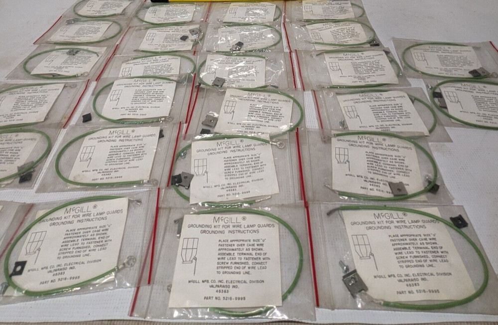 Lot of 26 McGill 46383 Grounding Kit Wire Lamp Guard 52169996