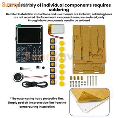 DIY Game Console Kit LCD Multifunctional Weather Clock AI Voice Dialogue Gift