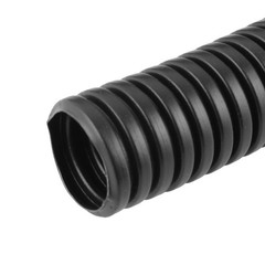 3.8 M 16 x 20 mm PVC Flexible Corrugated Conduit Tube for Garden,Office Black