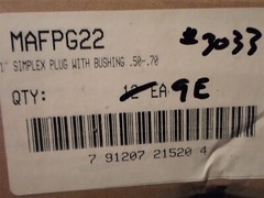 Lot of 9: 1″ Simplex Plug for 5/8″ Cable with bushing 0.50 – 0.70