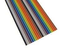 10Ft Multi-Color Flat Ribbon Zippable Cables 20 Conductors 26AWG 1.27mm