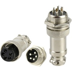 GX12 Aviation Plug Cable Connector 2 3 4 5 6 8 Pin Metal Male Female Panel 12mm