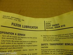 PARKER HANNIFIN PS225 PNEUMATIC FILTER LUBRICATOR BOWL W/DRAIN VALVE NOS