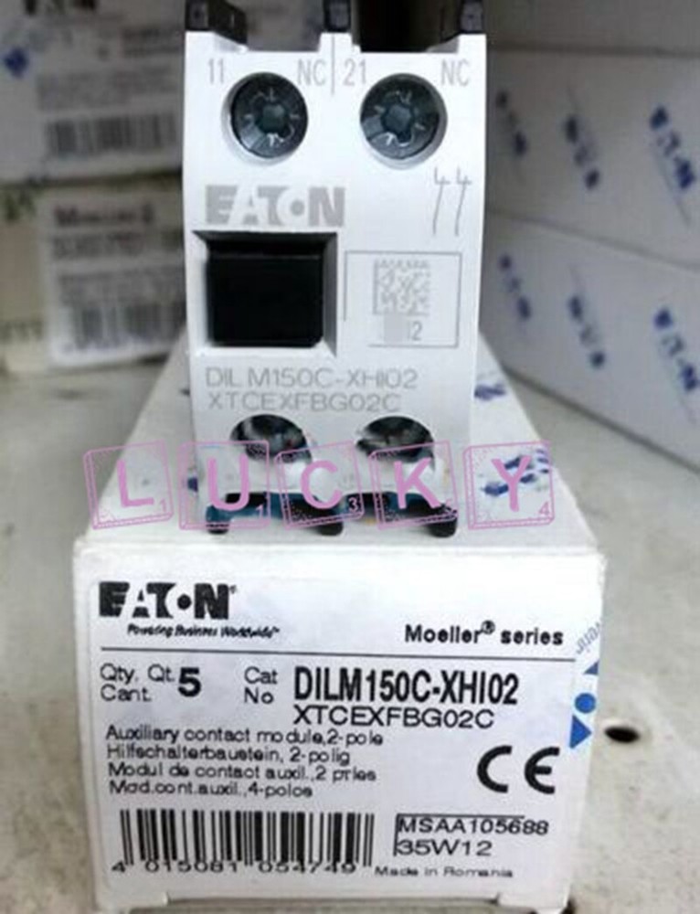 5PCS/box NEW FOR EATON DILM150C-XHI02 Contactor auxiliary contact replacement