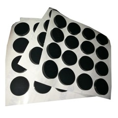 Black 4 -179mm Silicone Rubber Feet Non Slip Round Anti Impact Self Adhesive Pad