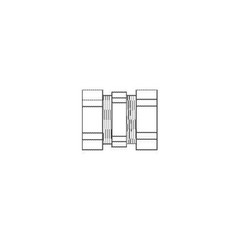 PECO 328, 3-1/2″, Die-Cast Zinc, Concrete Tight, Compression, EMT Coupling, 1pc