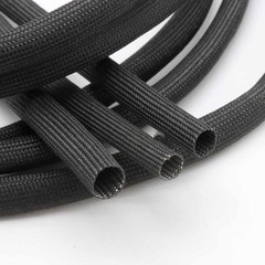 1-20mm Black Silicone Fiber Glass Tube Wire Cable Insulating High Temp Sleeving