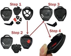 Replacement Key Fob Case Shell with Pad Compatible with 2008-2013 RAV4, 2007-201
