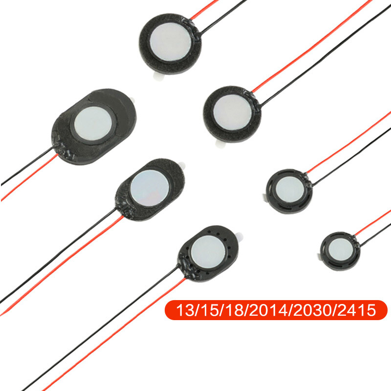 Small Round/Oval Loud Speaker 1W 8Ω 13mm/18mm/20mm 20×14/20×30/24x15mm Diameter