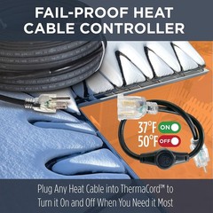 Heat Cable Controller Thermostat Weatherproof Outdoor Digital Certified