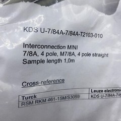 TURCK RSM RKM 461-15M/S3059 4 POLE MINIFAST DOUBLE-ENDED CORDSET LEUZE ⭐