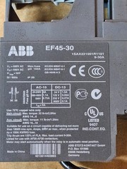 ABB AF38-30-00-11 Contactor w/ EF45-30 Electronic Overload Relay – 9-30A