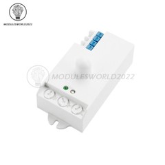 DC12-24V AC110-240V 5.8GHz Microwave Radar Sensor Body Motion HF Detector Switch