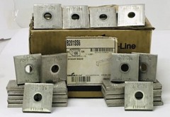 COOPER B-LINE B201SS6 QTY 100 SQUARE WASHER 3/8″ 316 STAINLESS STEEL