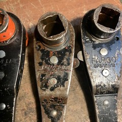 LOT OF (3) I FARGO 2 Lowell Reversible Lineman Ratchet 1 x 1-1/8 x 3/4 USA