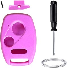 Replacement Key Fob Shell Case with 3 Buttons in Pink for Keyless Entry Remote