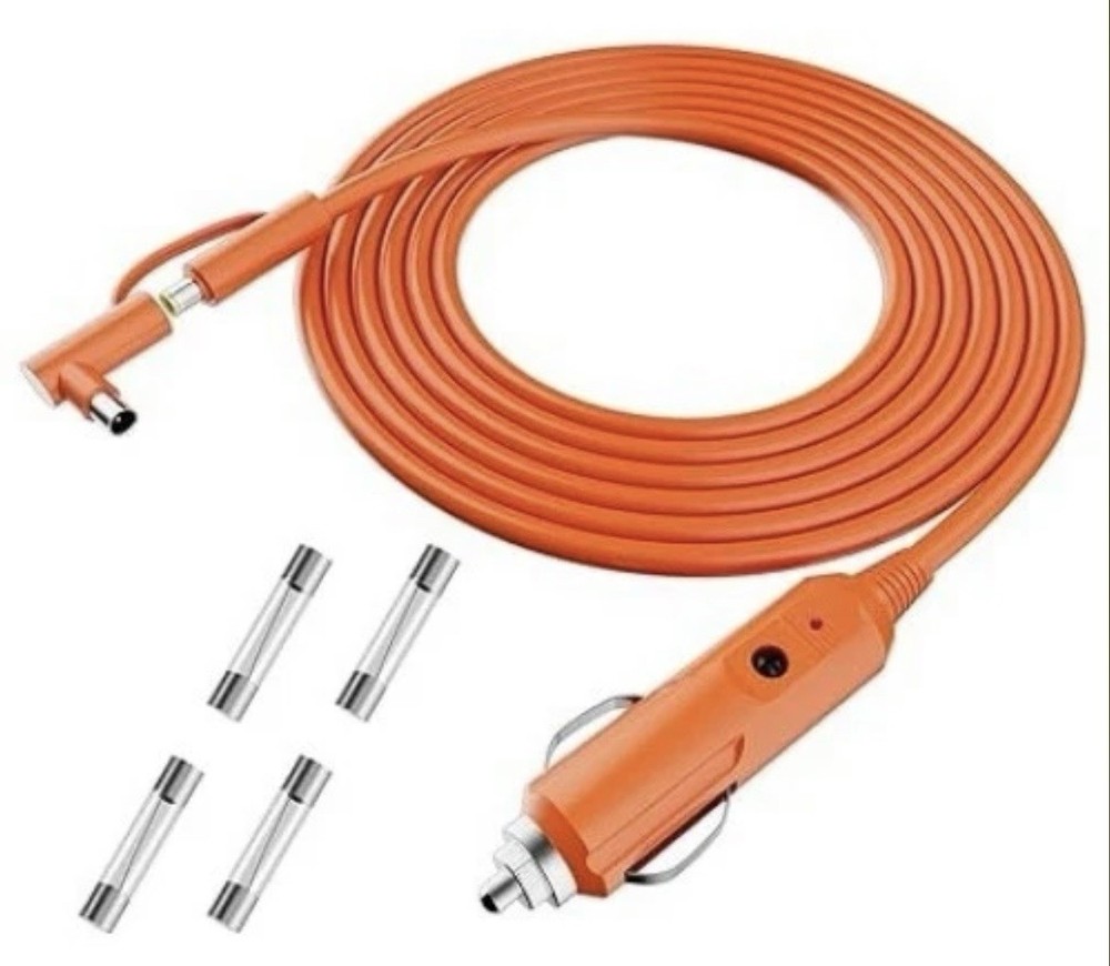 12V/24V Car Charger 14AWG, 15A DC 8.0mm Car Cigarette Lighter Charging Cable