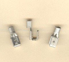 25 Bare Non Insulated PIGGYBACK Terminal Connectors #12-10 Gauge Wire AWG .250