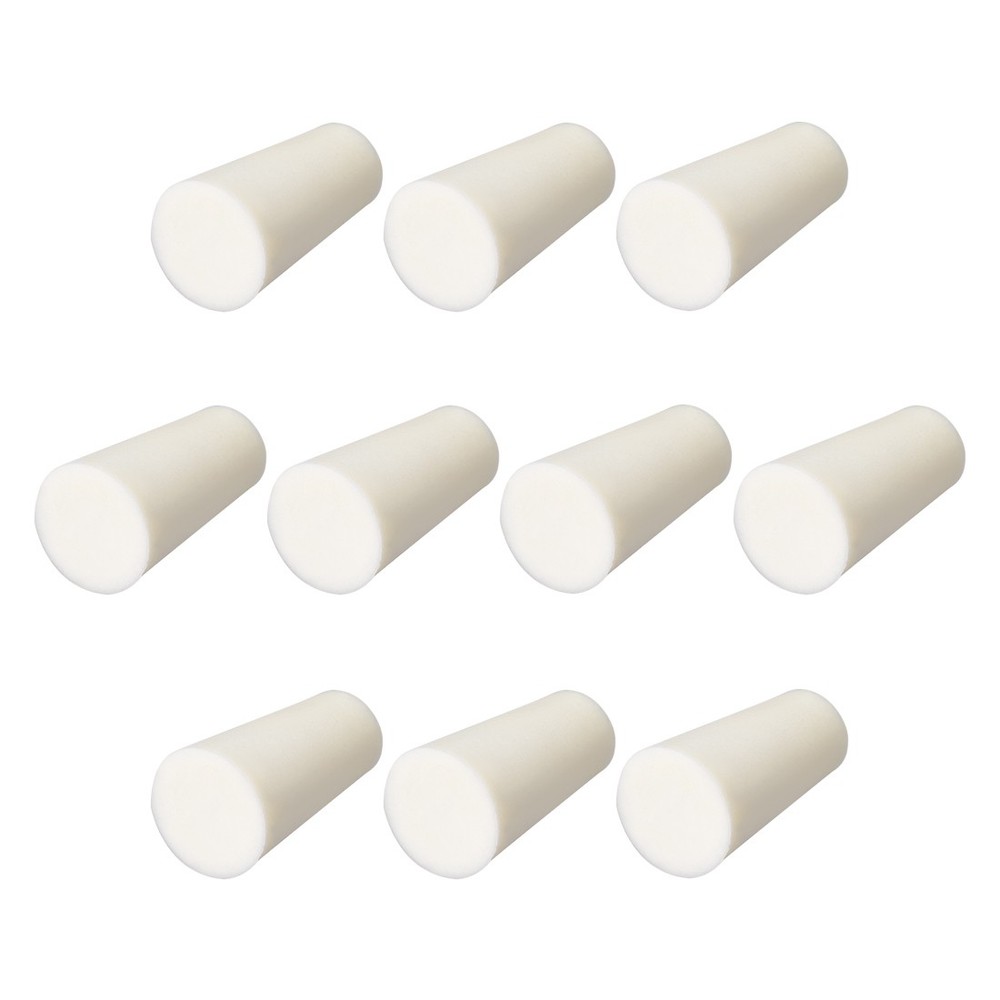 12-17mm Beige Drilled Silicone Stopper Plugs for Flask Test Tube Stopper 10pcs