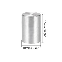 10pcs Potentiometer Knob Silver Tone Rotary Knob 10mmx15mm Volume Control Knob