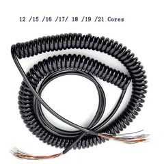 12-21 Cores Spring Spiral Cable Coiled Cable for CNC Handheld Encoder MPG