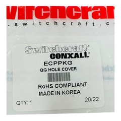 SWITCHCRAFT ECPPKG Qg Hole Cover, Eh Series Connector NEW/UNUSED SURPLUS