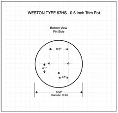 12pcs-Weston Trim Pot, 100 ohm, Single-Turn, Smooth, PC-mount, accurate! -RARE