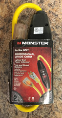 Monster AG-1232CG 2 ft. Indoor/Outdoor 12/3 SJTW In-Line GFCI Cord