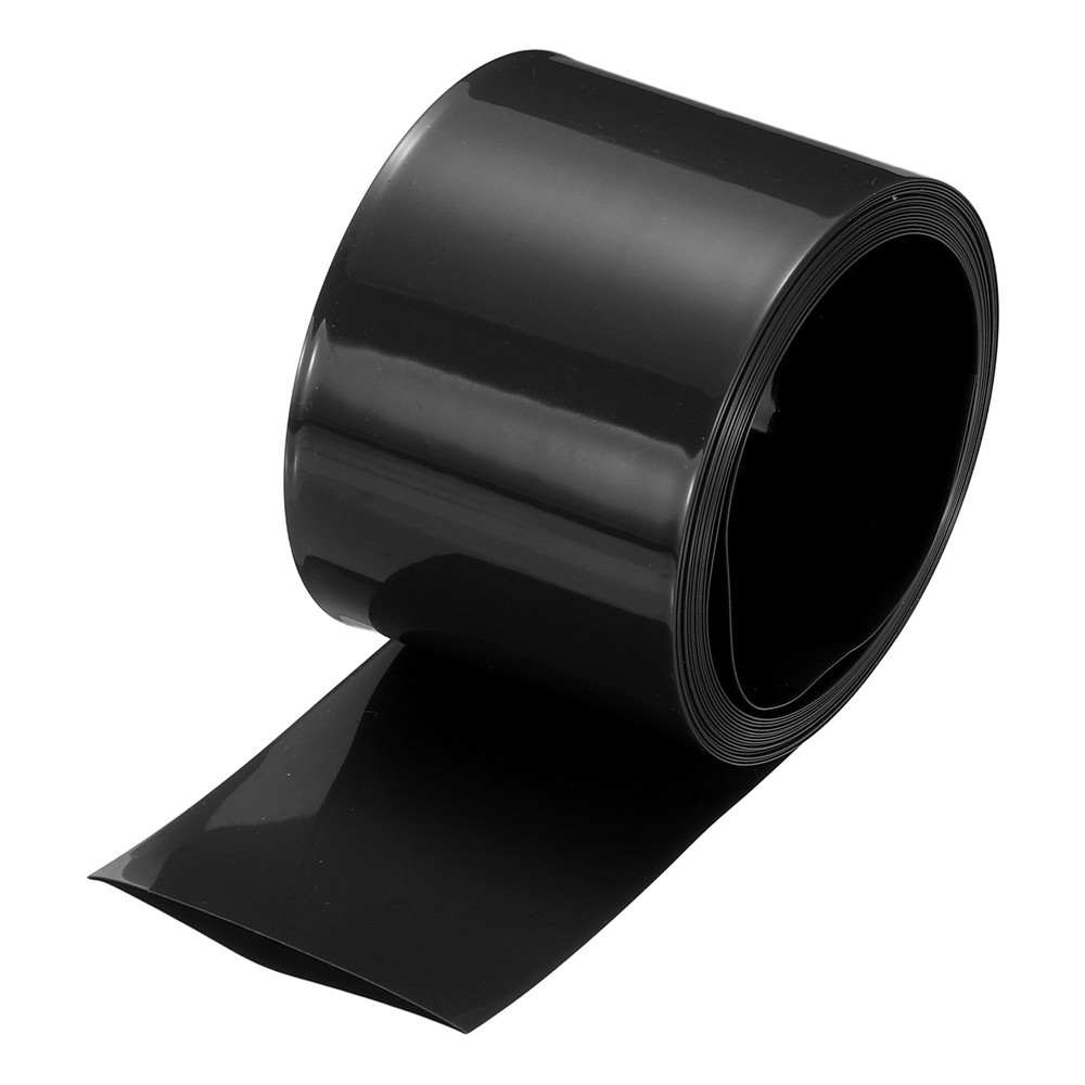 Battery Wrap Heat Shrink Tubing 35mm Dia 55mm Flat 8 Feet Black