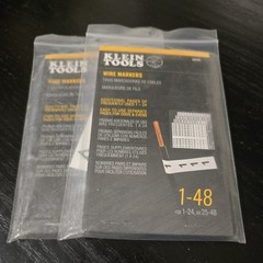 BRAND NEW 2 PCS Klein Tools Wire Marker Books 1-48 NEW 56250