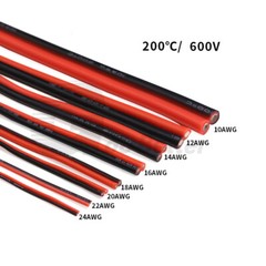 2 Core Red And Black Cable Parallel Flexible Silicone Wire Car Auto 28AWG – 8AWG