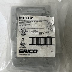 New 10 Pack of Erico MPLS2 Mounting Plate Brackets Double Gang Low Voltage