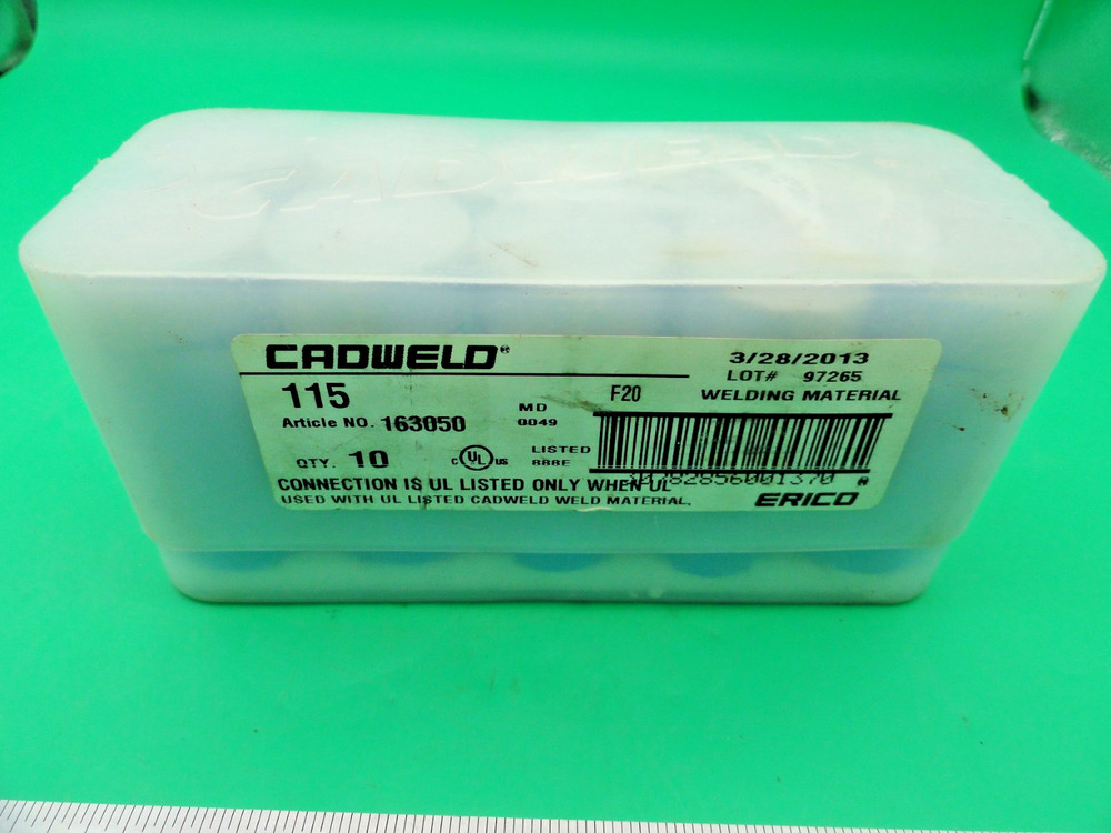 ERICO CADWELL 115 WELDING MATERIAL (CASE OF 10)
