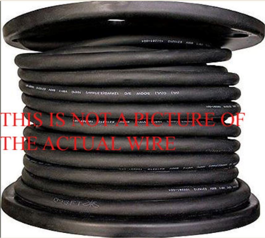 10 FT 16/8 SOOW SO SOO BLACK RUBBER CORD EXTENSION WIRE