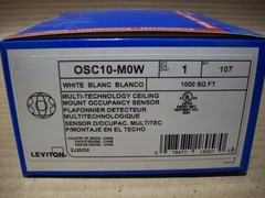 NEW Leviton OSC10-M0W Multi-Technology White Ceiling Occupancy Sensor
