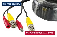 Amcrest 2-Pack 150 Feet Pre-Made All-in-One Siamese BNC Video and Power CCTV Sec