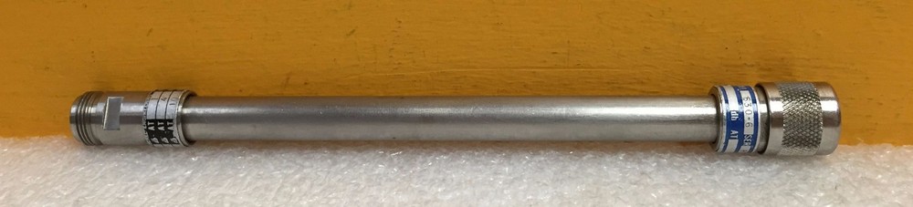 Weinschel 530-6, 1.0 to 10.0 GHz, 6 dB, 2.5 W, Type N, Fixed Coaxial Attenuator