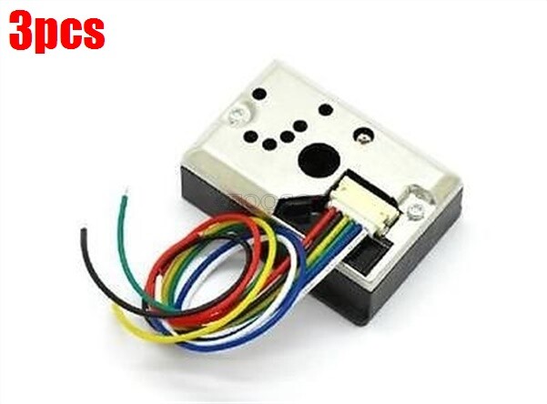 3Pcs GP2Y1014AU0F Compact Optical Dust Sensor Smoke Particle Sensor With Cabl ml