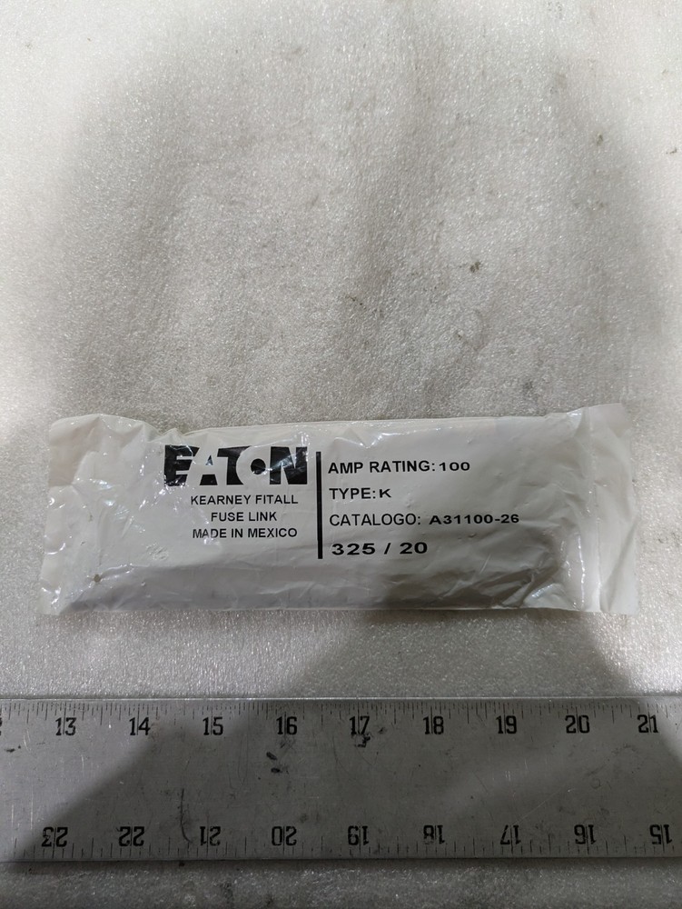 Eaton A31100-26 Kearney Fitall Type K Fuse Link 100A Electrical Industrial OEM