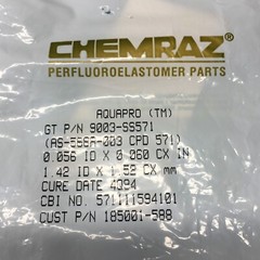 CHEMRAZ 9003-SS571 O-RING AS-568A-003 CPD 571, 2-003, 127381