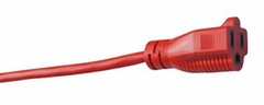 Coleman Cable 02407 14/3 SJTW Vinyl Outdoor Extension Cord, 25-Foot, Red