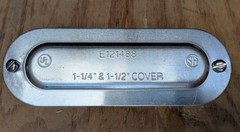 Crouse Hinds 1-1/4 to 1-1/2″ Conduit Body Cover – Qty 10