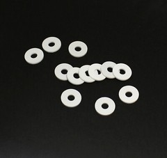 Beryllium Oxide Ceramic Washer Beryllia BeO 0.55″ / 14mm High Thermal 26pcs