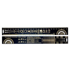 25cm Multifunctional PCB Ruler Measuring Tool Resistor Capacitor Chip IC Black