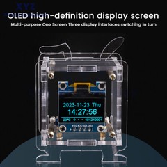 DIY ESP8266 Mini Weather Forecast Electronic Clock Kit 0.96″ OLED Display+Shell